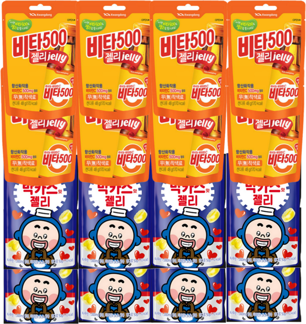 광동제악 비타500젤리 48g 8개+동아제약 박카스젤리50g 8개 혼합, 1세트, 50g