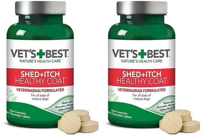 Vets Best 강아지 영양제 50정 2개 헬시코트 Vets Best Healthy Coat Shed & Itch Relief - 쿠팡