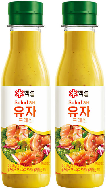 CJ 유자샐러드소스 250g, 2개