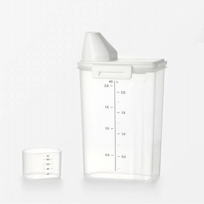 JAJU 잡곡통 2kg, 투명, 1개