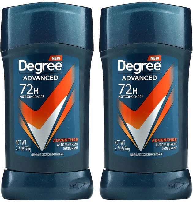 특별한효과 Degree 어드밴스드 72H MotionSens® 땀 억제제 데오드란트 어드벤처 2팩 각 76g(2.7oz) 곧일시품절됩니다, Degree어드밴스드72HMotionSens땀억제제데오 - 쿠팡