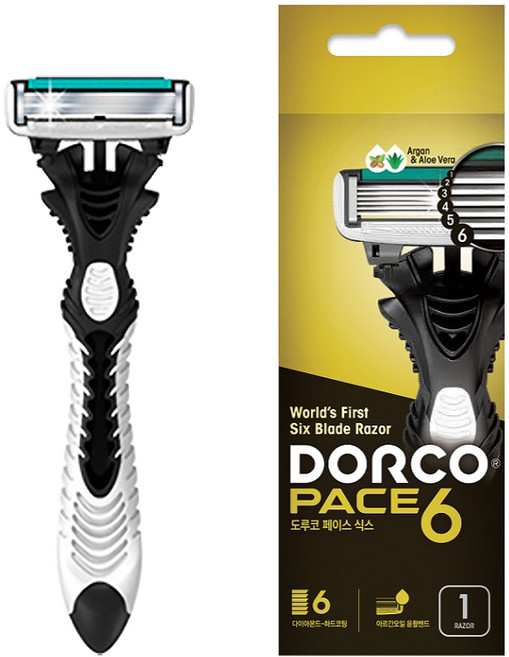 도루코 페이스 6 휴대용면도기 날면도기, 20개, 6중날, 1개입