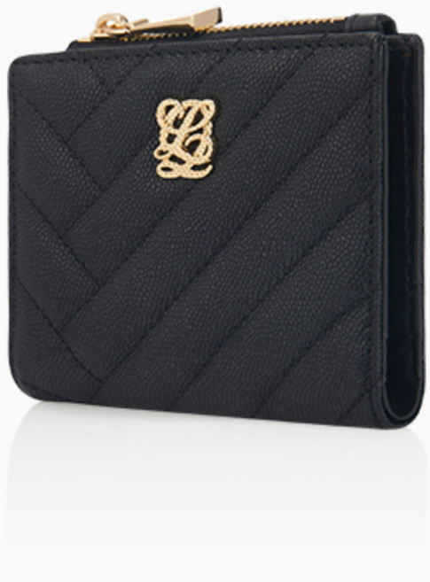 루이까또즈 여성 금장 로고 소가죽 반지갑 (선물포장)