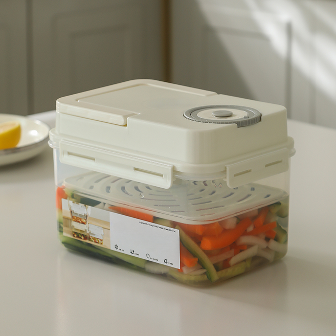 shsure-15 4L 김치통 대용량 밀폐 용기 장아찌통 깍두기 보관 주방 수납 정리함 플라스틱 밀폐통, 1개