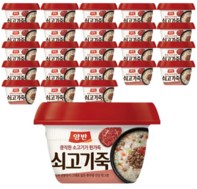 동원 양반 쇠고기죽 용기 287.5g 10입, 288g, 48개