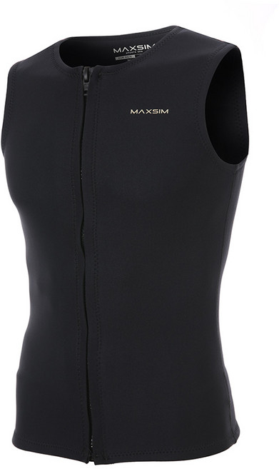 막심 서핑 민소매 자켓 웻슈트 2.5mm 다이빙 조끼 잠수복, 블랙(남성용)