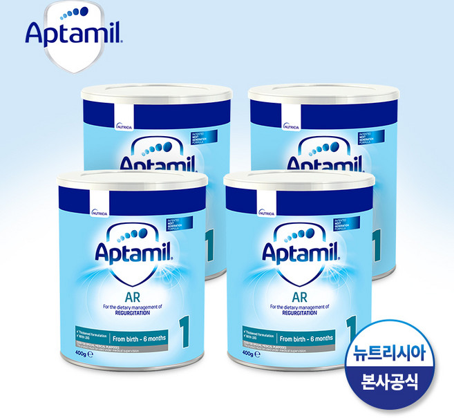 [독일직항] 압타밀 AR 점도강화 쑥쑥분유 400g X 4통, 4개