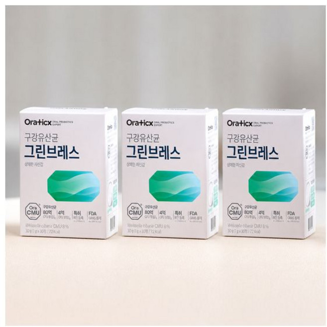 오라팜 오라틱스 그린브레스 구강 유산균 3달 분 90정