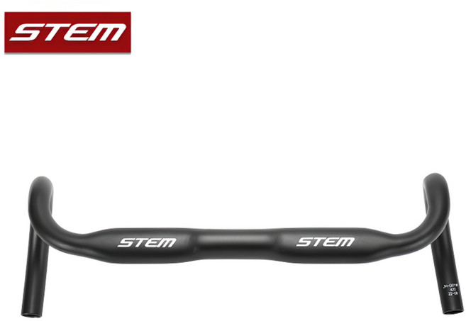 STEM 자전거 9도 외측 에어로 드롭바, 검정 440mm, 1개