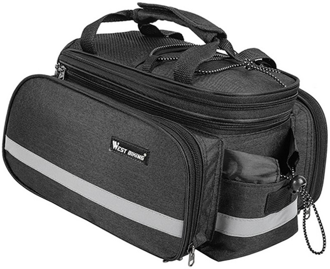 시그니처베이지 웨스트바이킹 자전거 짐받이 가방 YPZ209, 검정, 1개