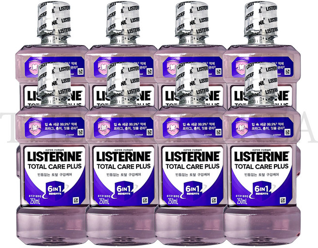 리스테린 토탈 케어 플러스 구강청결제, 250ml, 8개