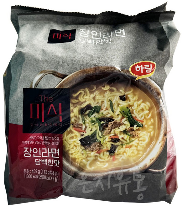 더미식 장인라면 담백한맛 113g, 4개