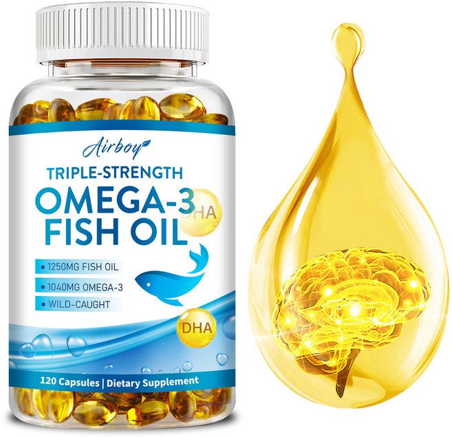 Airboy 三倍強度 Omega-3 魚油, 120組