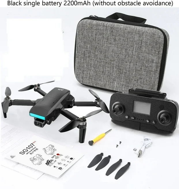 가용 드론 RC 접이식 콥터 SG107 PRO FPV 4K ESC 카메라 GPS 광학 흐름 5G 와이파이 헬리콥터, 01 CHINA, 01 A