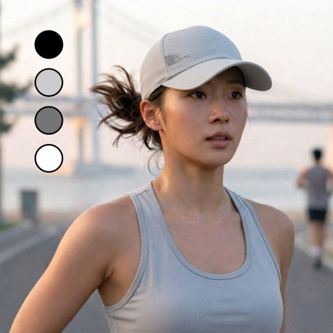 굿새로이 초경량 메쉬 스포츠캡 러닝모자, 1개, 그레이