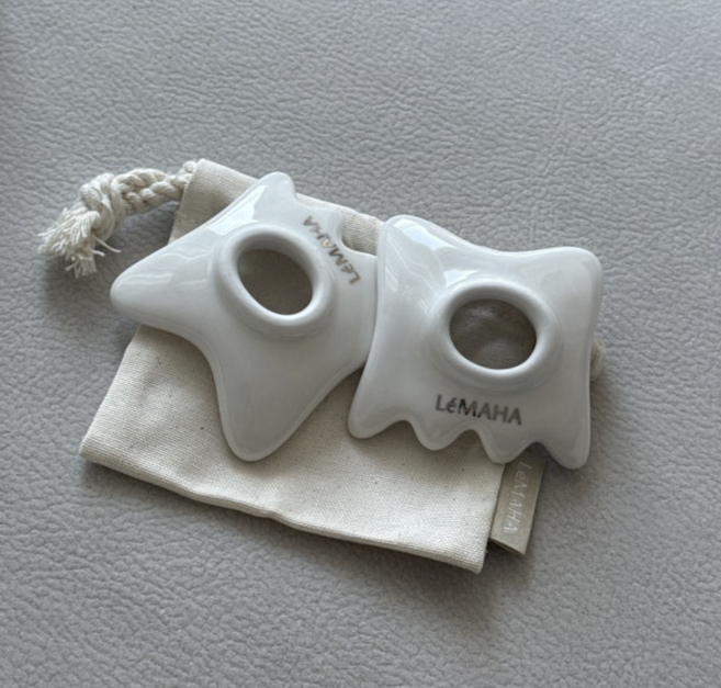 [본사정품] 르마하 반지괄사 괄사 경락 얼굴괄사마사지기 두피괄사 얼굴괄사 LEMAHA, 화이트, 1세트