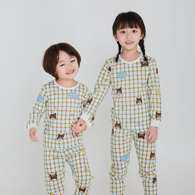 국산 쟈가드 긴팔 실내복 유아 아동 주니어 여아 남아 내의 내복 잠옷