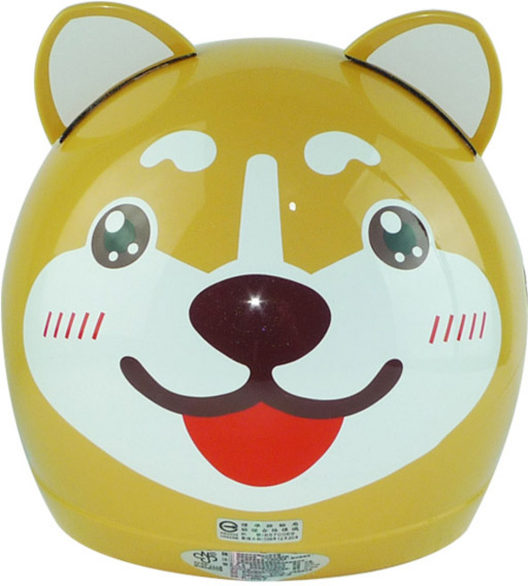 狗狗 Z1 3/4罩 附鏡片 正版授權 復古安全帽 柴犬, 黃色