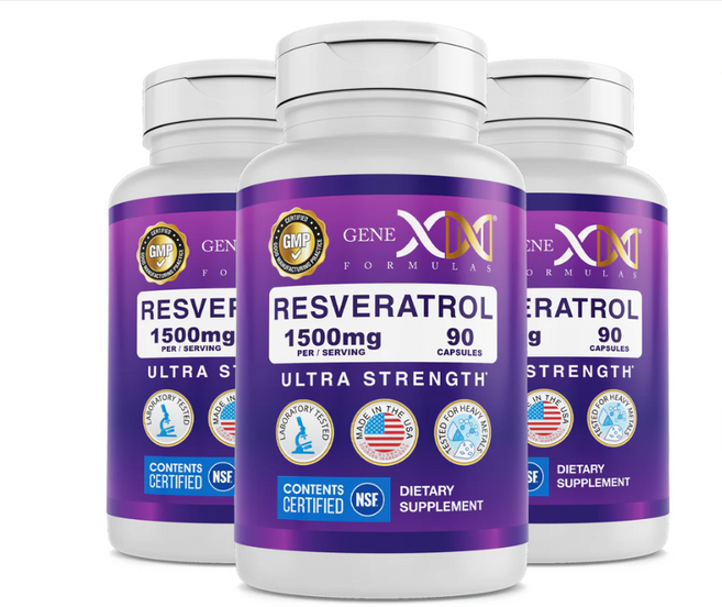 Genex formulas Resveratrol 제넥스 포뮬러스 레스베라트롤 500mg 90정, 3개