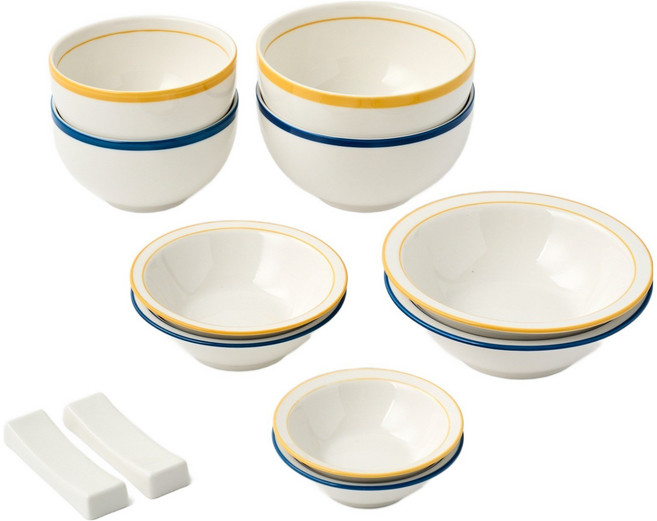 모던하우스 데일리 2인조 홈 식기세트 12p, 2가지색, 식기 6종, 1세트