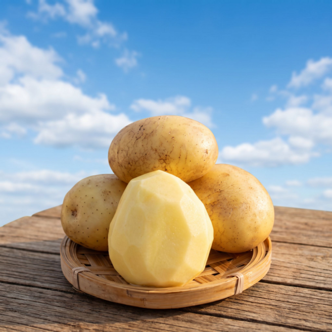 [하루딱50박스만] 선착순할인 산지직송 포슬포슬 두백감자, 1박스, 2kg