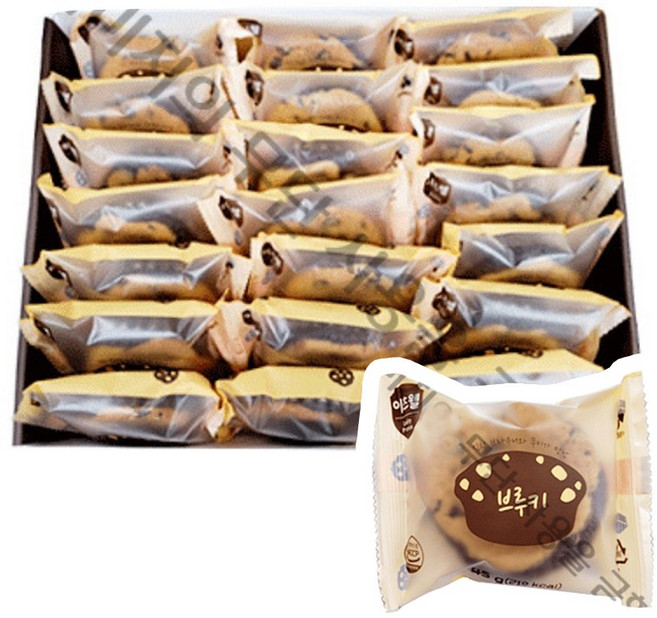 CJ 이츠웰 브루키(브라우니+쿠키) 개별포장 45G x 21입, 21개