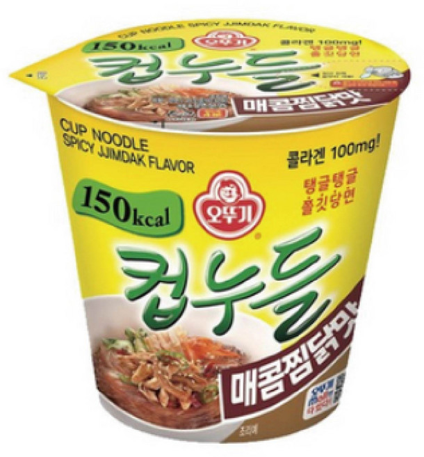 오뚜기 컵누들 매콤찜닭맛 45.5g 컵라면, 3개