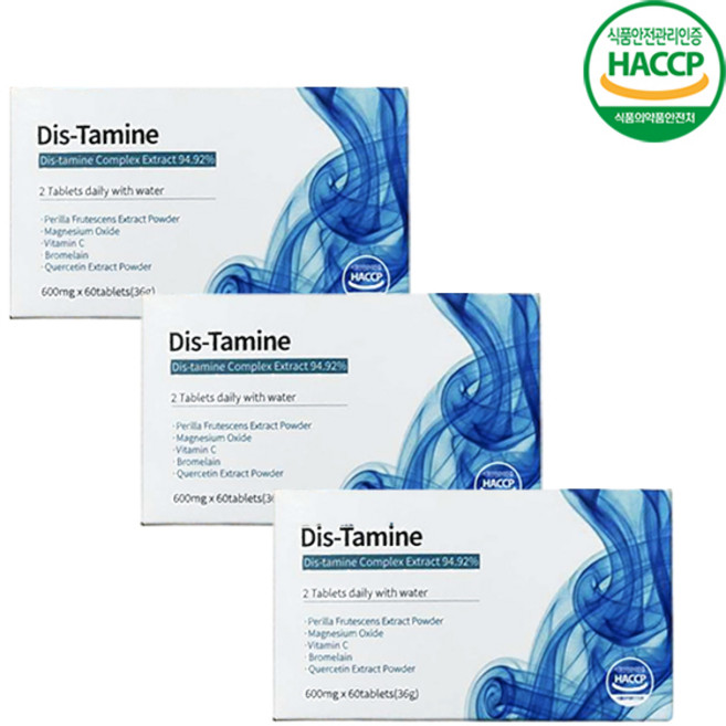 아큐랩스 디스타민 차즈기추출물, 3개, 60정