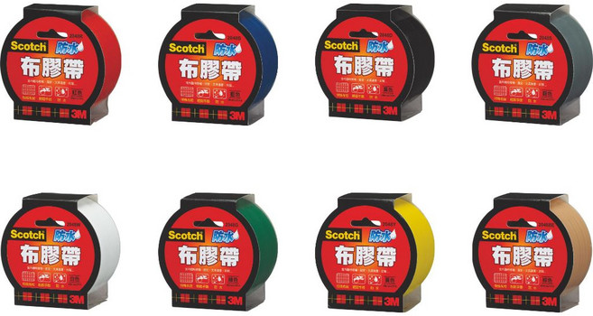 3M 布膠帶 手撕 護書 書背 防水 封箱膠帶 24/36/48mm 多款多色, 1個, 48mm綠