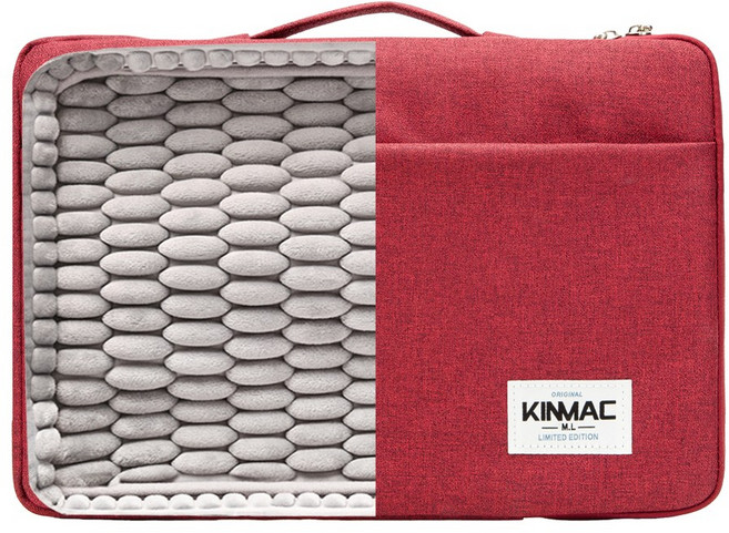 킨맥 360쉴드 심플 노트북파우치 가방 케이스 15인치 16인치 호환 맥북 에어 프로 M1 M2 M3, 심플와인, 1개