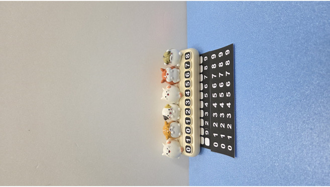 넘버링카 주차번호판 귀여운 햄스터 차량 데스크 인테리어 겸용, 미니 6종, 1세트