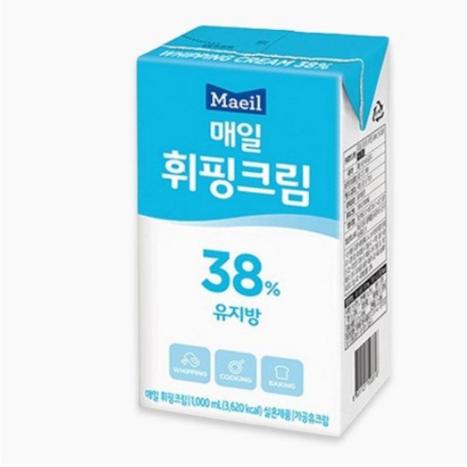 매일 휘핑크림 38% 1L, 2개