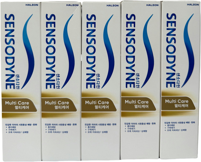 센소다인 멀티케어 치약, 100g, 5개