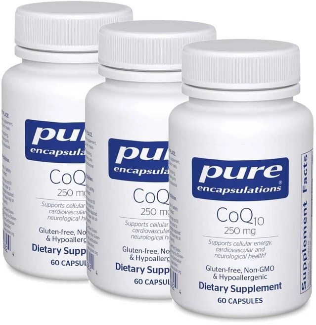 퓨어인캡슐레이션 코큐텐 코엔자임큐텐 250mg 캡슐 Pure Encapsulations CoQ10, 3개, 60정 - 쿠팡