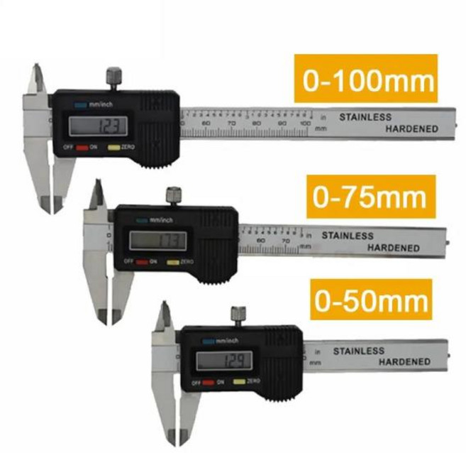 전자각도기 디지털각도기 미니 포켓 스테인레스 스틸 디지털 캘리퍼 50mm 70mm 100mm 150mm 전자 버니어 캘리퍼스 슬라이더 보석 두께 게이지, 02 0-70mm, 1개