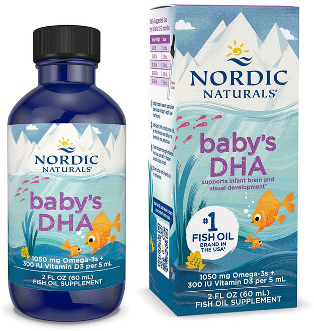 NORDIC NATURALS baby's DHA 嬰兒液體魚肝油, 1個, 60ml