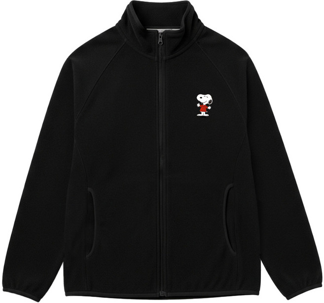 엠제이스타 남녀공용 미니피너츠 후리스 집업 자켓 남성 여성 데일리 아우터