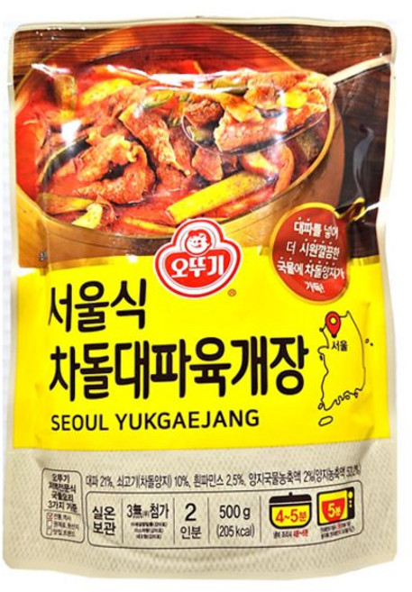 (무)오뚜기 서울식 차돌대파육개장500gX5개 cwj5891xC, 1g, 1개