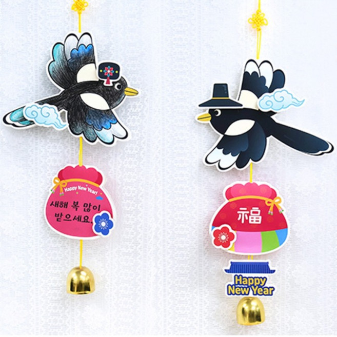 OM 전통 복을 전하는 까치 풍경만들기 (4인용)