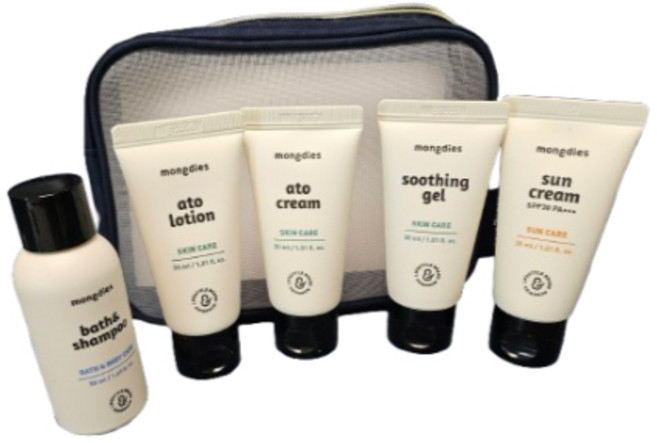 백희네 몽디에스 스킨케어 바디앤샴푸 선크림 여행용 5종세트, 1세트