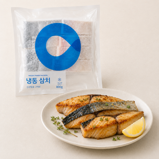 바다나라씨푸드 국내산 특대 손질 토막 삼치 (냉동), 1개, 800g