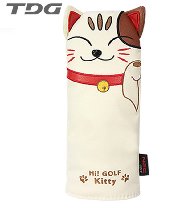 [티디지] Hi Lucky Kitty 럭키 키티 골프 헤드 커버 유틸리티, 단품