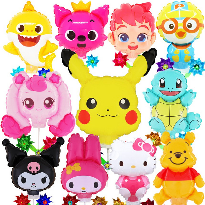 국산 캐릭터 바람개비풍선, 핑크퐁 아기상어