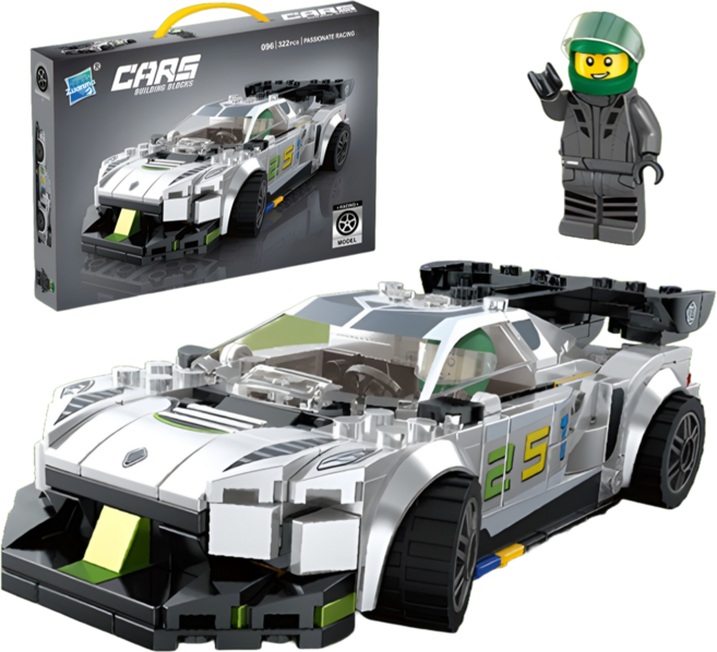 그레시아 고급형 자동차 블록 6종 박스구성, 실버, 1개