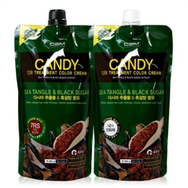 캔디염색약 대용량 400ml 염색보호 트리트먼트, 3N(어두운 갈색), 1개