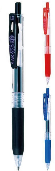 제브라 사라사볼펜 1.0mm, 블랙, 1개