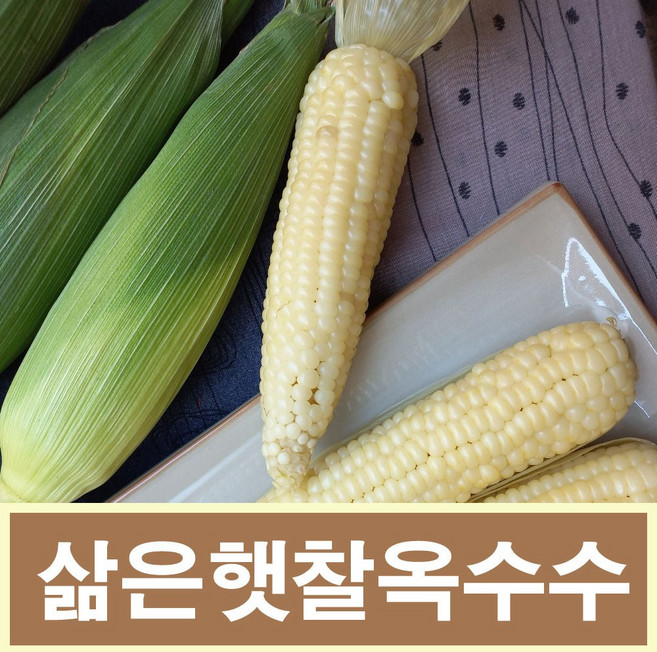[25년 햇 찰옥수수] 노랑(미백) 흑(자색) 삶은찰옥수수 해뜨는대풍농수산, 6개, 2.7kg내외, 삶은노랑찰옥수수3개