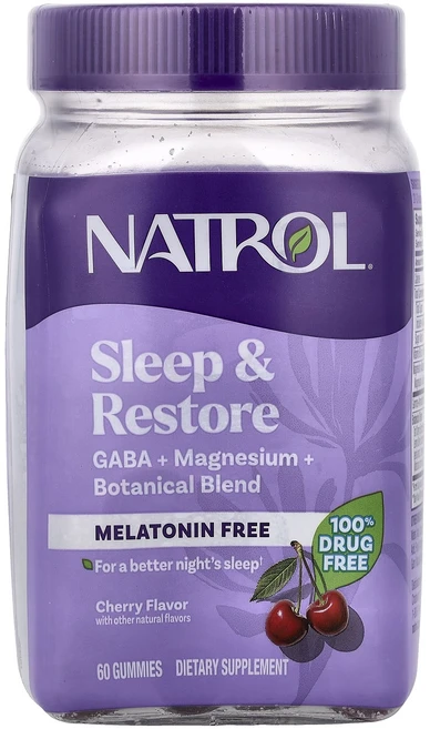 Natrol 슬립 & 리스토어 구미젤리 멜라토닌 무함유 체리 구미젤리 60개, Natrol슬립리스토어구미젤리멜라토닌무함유체리구미젤리6 - 쿠팡