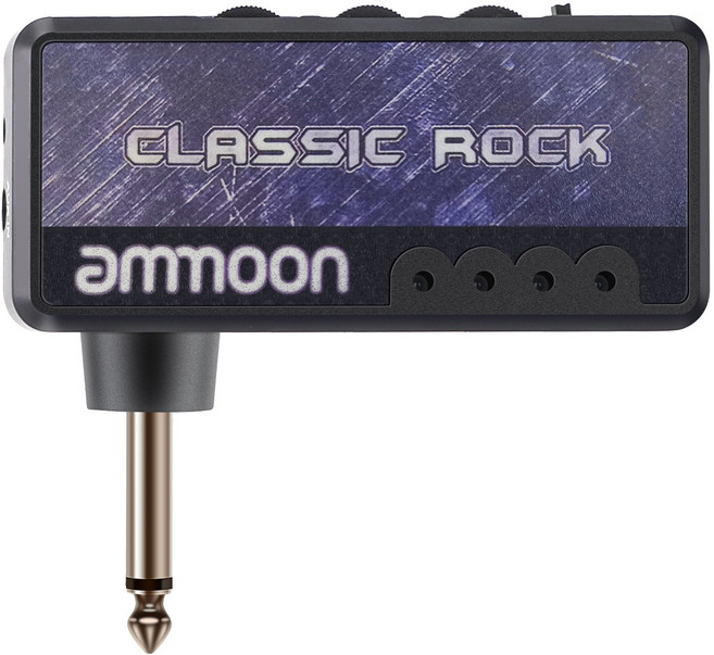 휴대용 일렉기타 미니 헤드폰 앰프 톤 조절 및 저소음 일렉기타 미니플러그, 1개, 블랙, CG1903