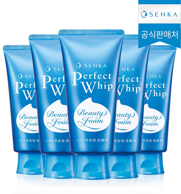 센카 퍼펙트 휩 페이셜 워시 에이 클렌징 폼, 120g, 5개